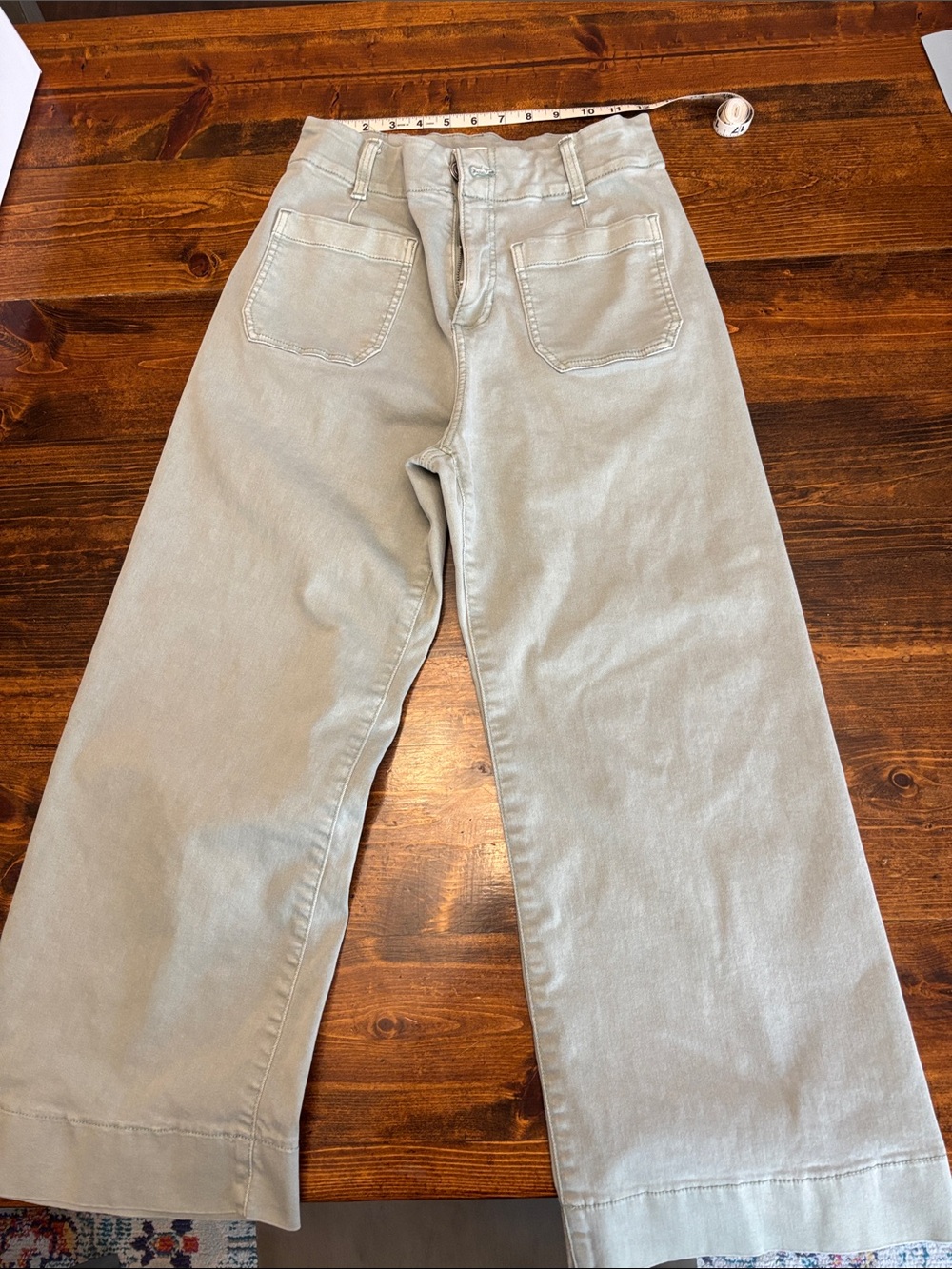 LC Lauren Conrad Wide-Leg Pants in Light Sage